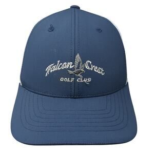 Falcon Crest Golf Club Fitted Hat Blue Medium Embroidered Adidas Climacool